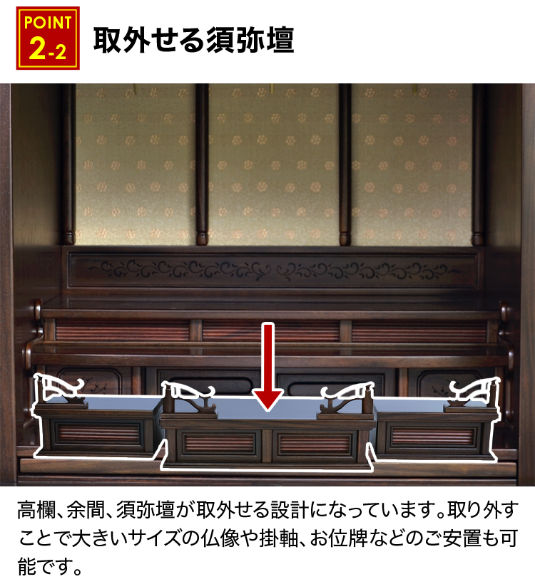 取外せる須弥壇