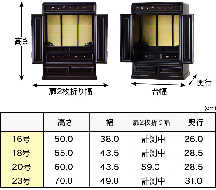 上置き唐木仏壇 波音 黒檀 16～23号 | 仏壇・仏具・位牌の専門店 激安