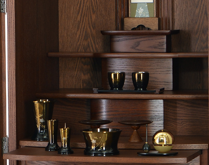 床置きモダン仏壇 リフル 古代色 17×45号・18×50号 | 仏壇・仏具・位牌