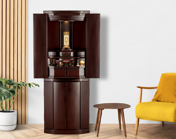 床置きモダン仏壇 スプリング 紫檀調・黒檀調 16×43号 | 仏壇・仏具