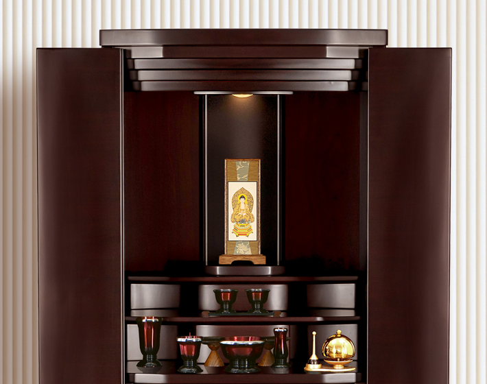床置きモダン仏壇 スプリング 紫檀調・黒檀調 16×43号 | 仏壇・仏具