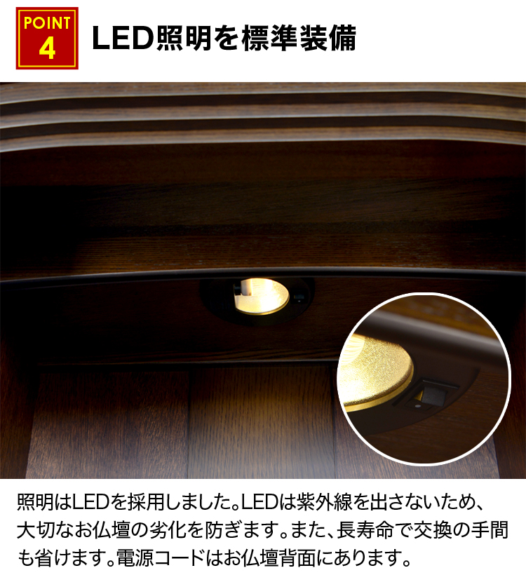 LED照明を標準装備