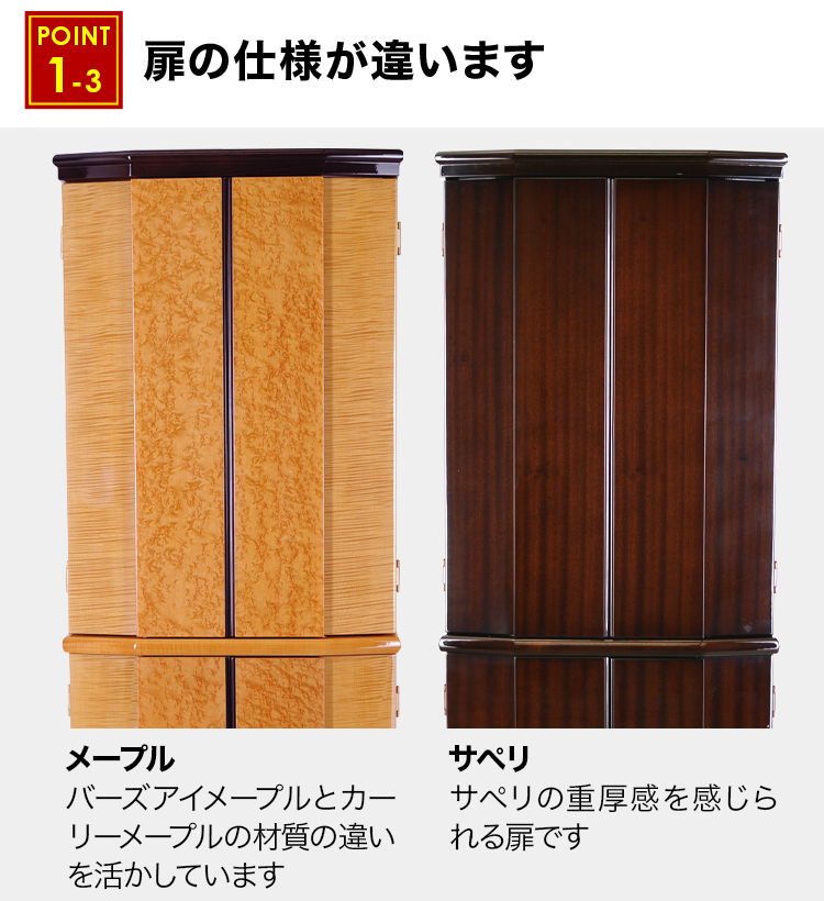 扉の仕様が違います