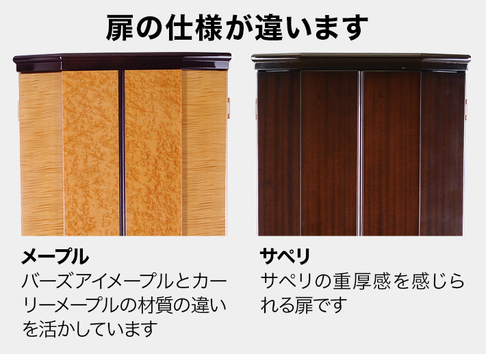 扉の仕様が違います