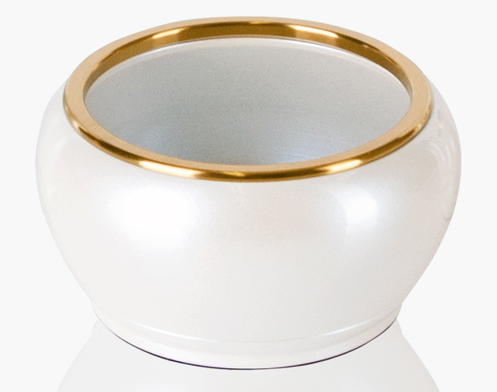 仏具セット【ルミエール パール オフホワイト 2.5寸～3.5寸】ミニ 茶器