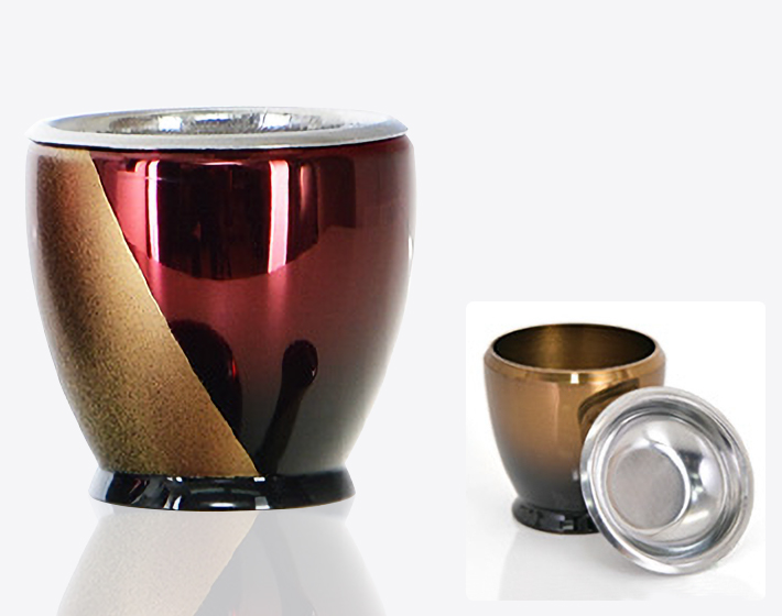 仏具セット【なごみ ワインボカシ 3.0寸 6点セット】ミニ 銅器 真鍮