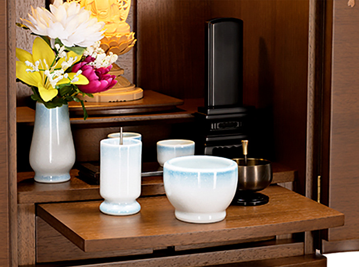 仏具セット【有田焼 ほほえみ ブルー・ピンク 5点セット】有田焼 仏具