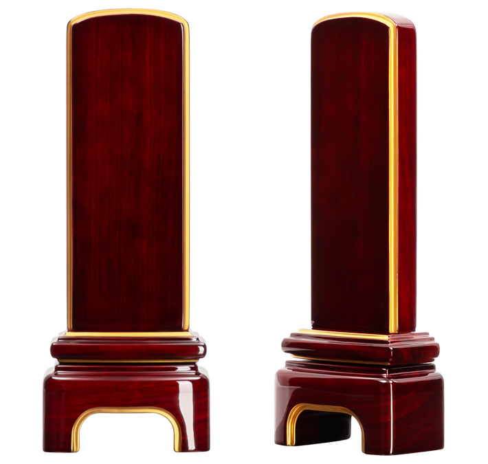 モダン位牌【かなで 艶 ワイン 3.5寸～5寸】高級ピアノ塗装メタリック