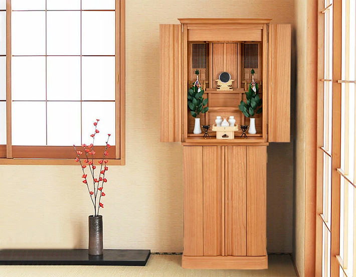 祖霊舎【威信（いしん） 50号】国産 設置無料 保障付き 家具調 現代