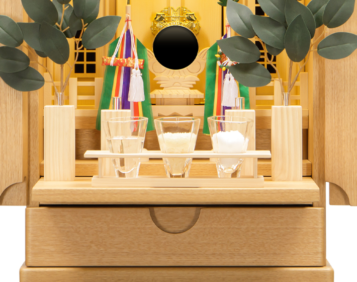 祖霊舎【明月(めいげつ) 13号・18号・20号 】 保障付き 家具調 神道 祖